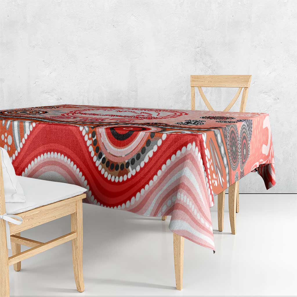 Dolphins Rugby Tablecloth Australian Aboriginal Dot Painting Style