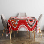 Dolphins Rugby Tablecloth Australian Aboriginal Dot Painting Style