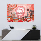 Dolphins Rugby Tapestry Australian Aboriginal Dot Painting Style