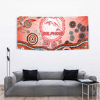 Dolphins Rugby Tapestry Australian Aboriginal Dot Painting Style