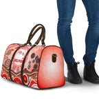 Dolphins Rugby Travel Bag Australian Aboriginal Dot Painting Style