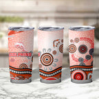 Dolphins Rugby Tumbler Cup Australian Aboriginal Dot Painting Style
