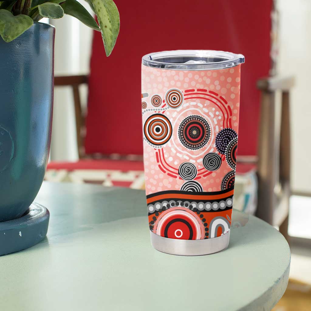 Dolphins Rugby Tumbler Cup Australian Aboriginal Dot Painting Style