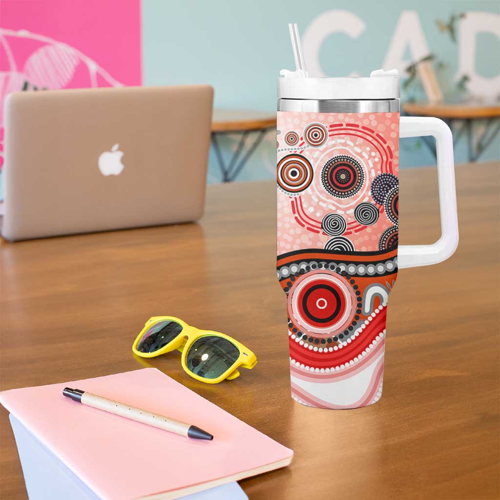 Dolphins Rugby Tumbler With Handle Australian Aboriginal Dot Painting Style