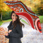 Dolphins Rugby Umbrella Australian Aboriginal Dot Painting Style