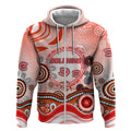 Dolphins Rugby Zip Hoodie Australian Aboriginal Dot Painting Style