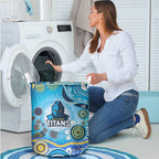 Gold Coast Titans Rugby Laundry Basket Australian Aboriginal Dot Painting Style