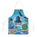 Gold Coast Titans Rugby Apron Australian Aboriginal Dot Painting Style