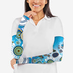 Gold Coast Titans Rugby Arm Sleeves Australian Aboriginal Dot Painting Style