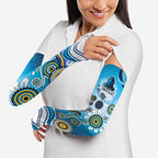 Gold Coast Titans Rugby Arm Sleeves Australian Aboriginal Dot Painting Style