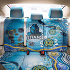 Gold Coast Titans Rugby Back Car Seat Cover Australian Aboriginal Dot Painting Style