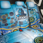 Gold Coast Titans Rugby Back Car Seat Cover Australian Aboriginal Dot Painting Style