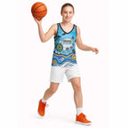 Gold Coast Titans Rugby Basketball Jersey Australian Aboriginal Dot Painting Style