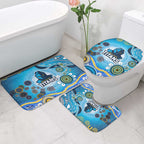 Gold Coast Titans Rugby Bathroom Set Australian Aboriginal Dot Painting Style