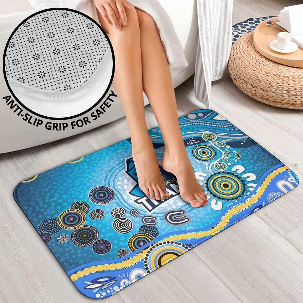 Gold Coast Titans Rugby Bathroom Set Australian Aboriginal Dot Painting Style