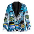 Gold Coast Titans Rugby Blazer Australian Aboriginal Dot Painting Style