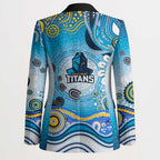 Gold Coast Titans Rugby Blazer Australian Aboriginal Dot Painting Style