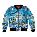 Gold Coast Titans Rugby Bomber Jacket Australian Aboriginal Dot Painting Style