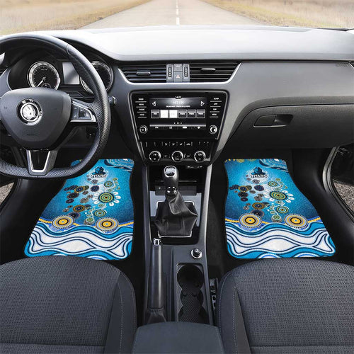 Gold Coast Titans Rugby Car Mats Australian Aboriginal Dot Painting Style