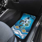 Gold Coast Titans Rugby Car Mats Australian Aboriginal Dot Painting Style