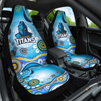 Gold Coast Titans Rugby Car Seat Cover Australian Aboriginal Dot Painting Style