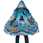 Gold Coast Titans Rugby Cloak Australian Aboriginal Dot Painting Style