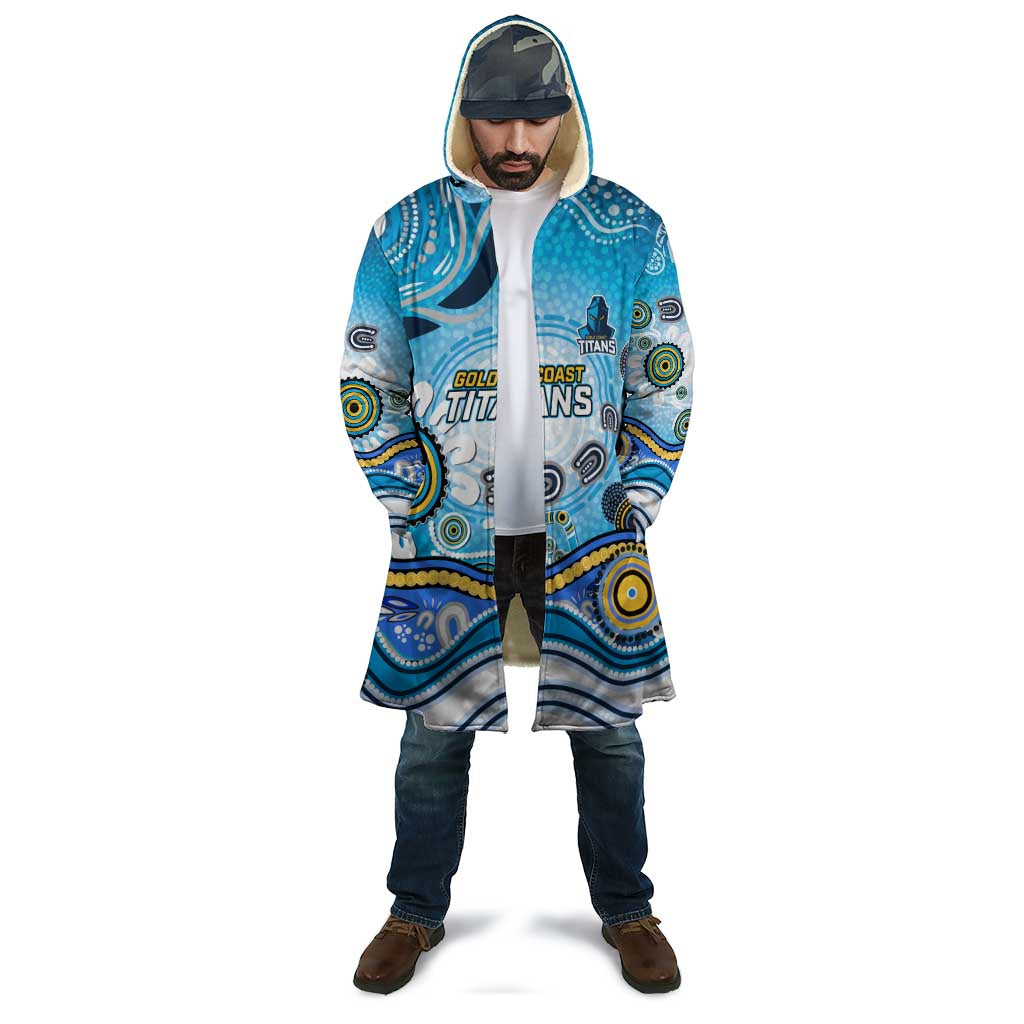 Gold Coast Titans Rugby Cloak Australian Aboriginal Dot Painting Style