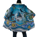 Gold Coast Titans Rugby Cloak Australian Aboriginal Dot Painting Style