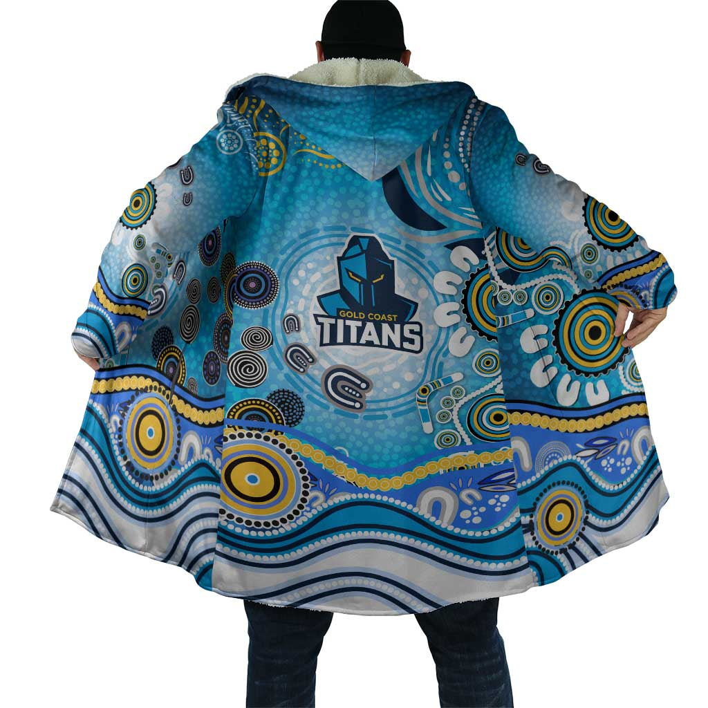 Gold Coast Titans Rugby Cloak Australian Aboriginal Dot Painting Style