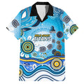Gold Coast Titans Rugby Hawaiian Shirt Australian Aboriginal Dot Painting Style