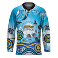 Gold Coast Titans Rugby Hockey Jersey Australian Aboriginal Dot Painting Style