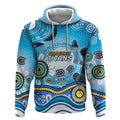 Gold Coast Titans Rugby Hoodie Australian Aboriginal Dot Painting Style