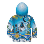 Gold Coast Titans Rugby Kid Hoodie Australian Aboriginal Dot Painting Style