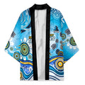 Gold Coast Titans Rugby Kimono Australian Aboriginal Dot Painting Style