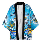Gold Coast Titans Rugby Kimono Australian Aboriginal Dot Painting Style