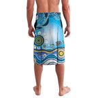 Gold Coast Titans Rugby Lavalava Australian Aboriginal Dot Painting Style