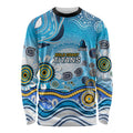 Gold Coast Titans Rugby Long Sleeve Shirt Australian Aboriginal Dot Painting Style