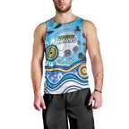Gold Coast Titans Rugby Men Tank Top Australian Aboriginal Dot Painting Style