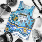 Gold Coast Titans Rugby Men Tank Top Australian Aboriginal Dot Painting Style