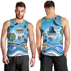 Gold Coast Titans Rugby Men Tank Top Australian Aboriginal Dot Painting Style