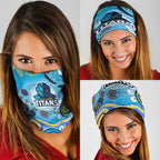 Gold Coast Titans Rugby Neck Gaiter Australian Aboriginal Dot Painting Style