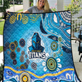 Gold Coast Titans Rugby Quilt Australian Aboriginal Dot Painting Style