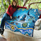 Gold Coast Titans Rugby Quilt Australian Aboriginal Dot Painting Style