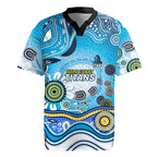 Gold Coast Titans Rugby Rugby Jersey Australian Aboriginal Dot Painting Style