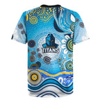 Gold Coast Titans Rugby Rugby Jersey Australian Aboriginal Dot Painting Style