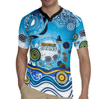 Gold Coast Titans Rugby Rugby Jersey Australian Aboriginal Dot Painting Style