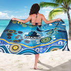 Gold Coast Titans Rugby Sarong Australian Aboriginal Dot Painting Style