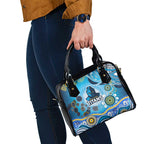 Gold Coast Titans Rugby Shoulder Handbag Australian Aboriginal Dot Painting Style