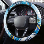 Gold Coast Titans Rugby Steering Wheel Cover Australian Aboriginal Dot Painting Style