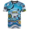 Gold Coast Titans Rugby T Shirt Australian Aboriginal Dot Painting Style